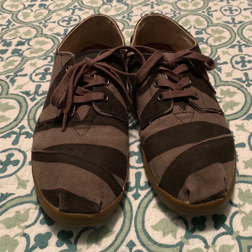 Vans 9M Casual Lace Up Grey Canvas Shoes